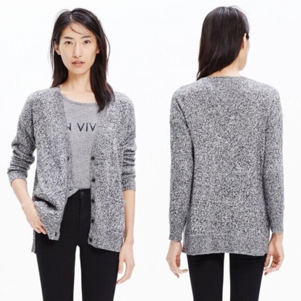 Madewell Landscape Cardigan Marled Gray L/XL?